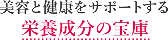 美容と健康をサポートする栄養成分の宝庫